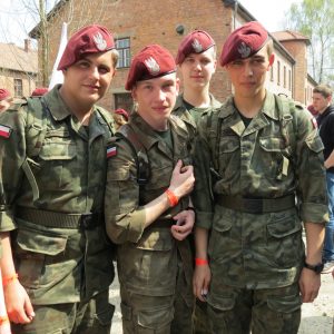 A few members of the large contingent of Polish military cadets lined up to participate in the 2016 March